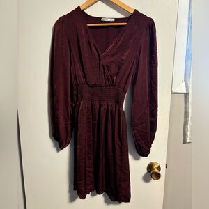 Burgundy dress